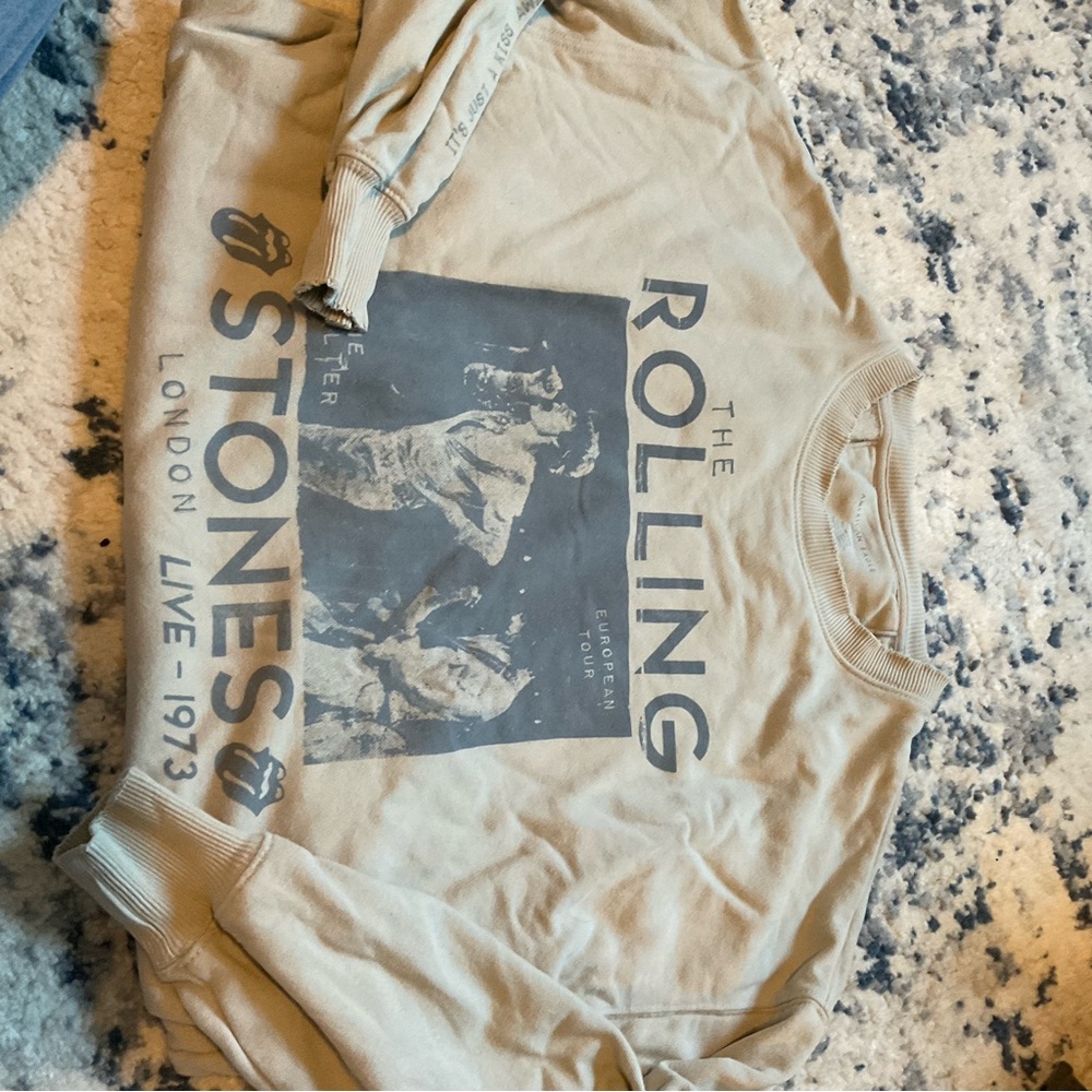 American Eagle Beige The Rolling Stones Sweatshirt